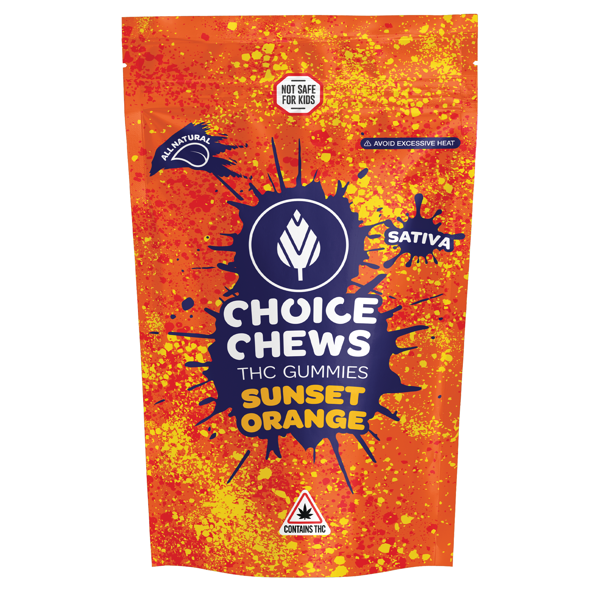Photograph of product: 100MG Gummies Choice Chews Sunset Orange