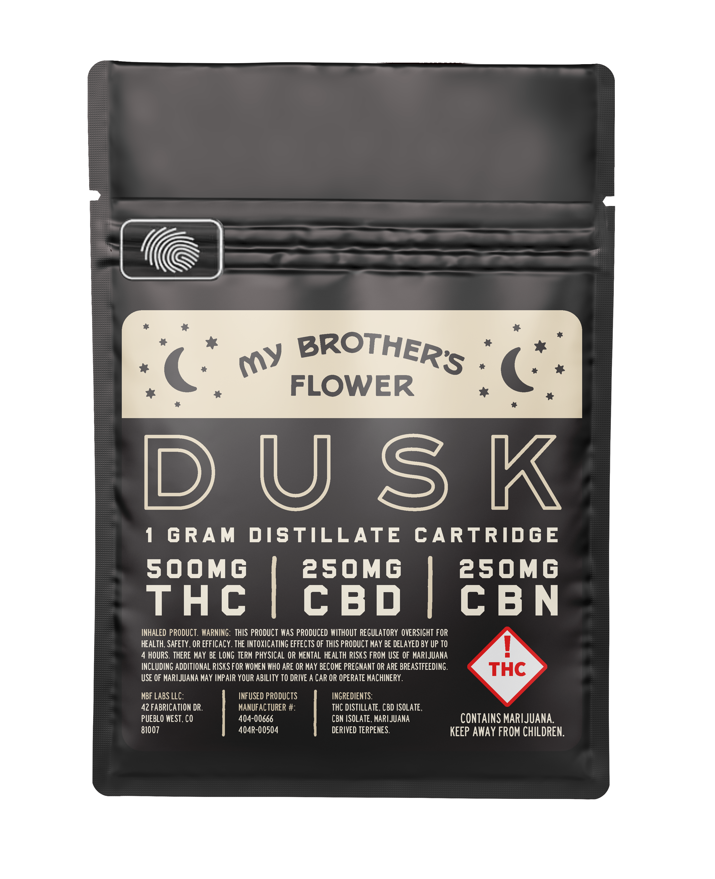 Photograph of product: Dusk Distillate 1 gram Cartridge - REC/MED
