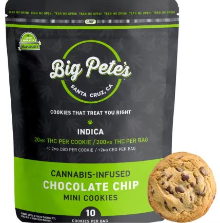 Photograph of product: Big Pete's Treats Mini Cookie 200mg Oui'd Chocolate Chip