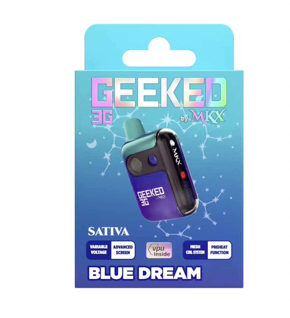 Photograph of product: GEEKED: Blue Dream 3G Vape Disposable