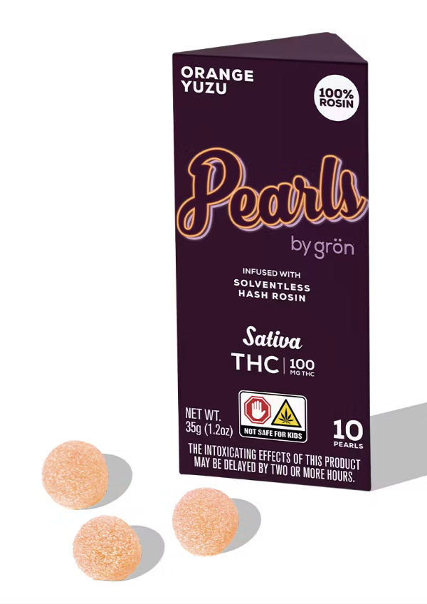 Photograph of product: Orange Yuzu - 100mg au chocolat Rosin Infused Gummies