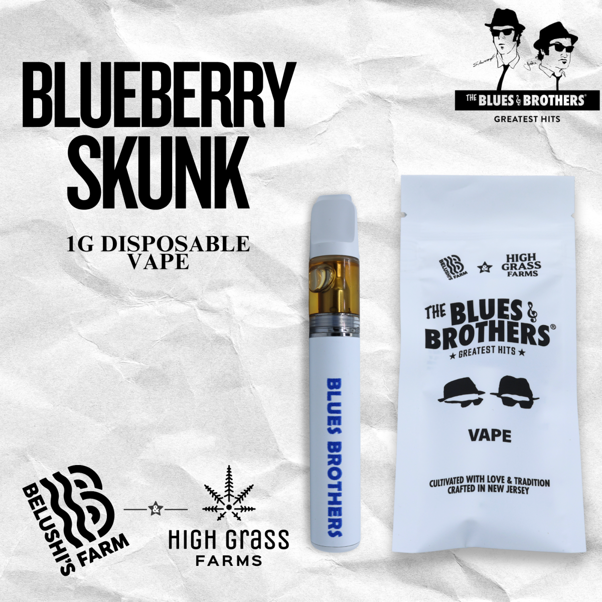 Photograph of product: Disp. Distillate Vape 1ml - Blueberry Skunk