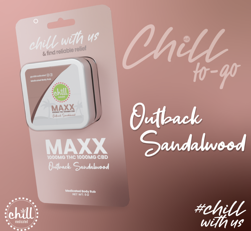 Photograph of product: Topical | Outback Sandalwood | 75mg:75mg | Chill To Go