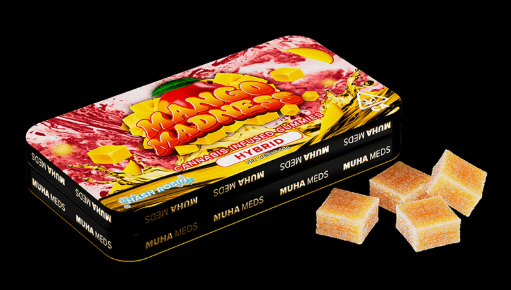 Photograph of product: 10pk Mango Madness au chocolat Rosin Gummies - Muha Meds