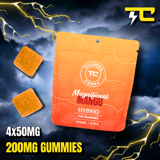 Photograph of product: Thunder Canna 200mg Gummies | Mango