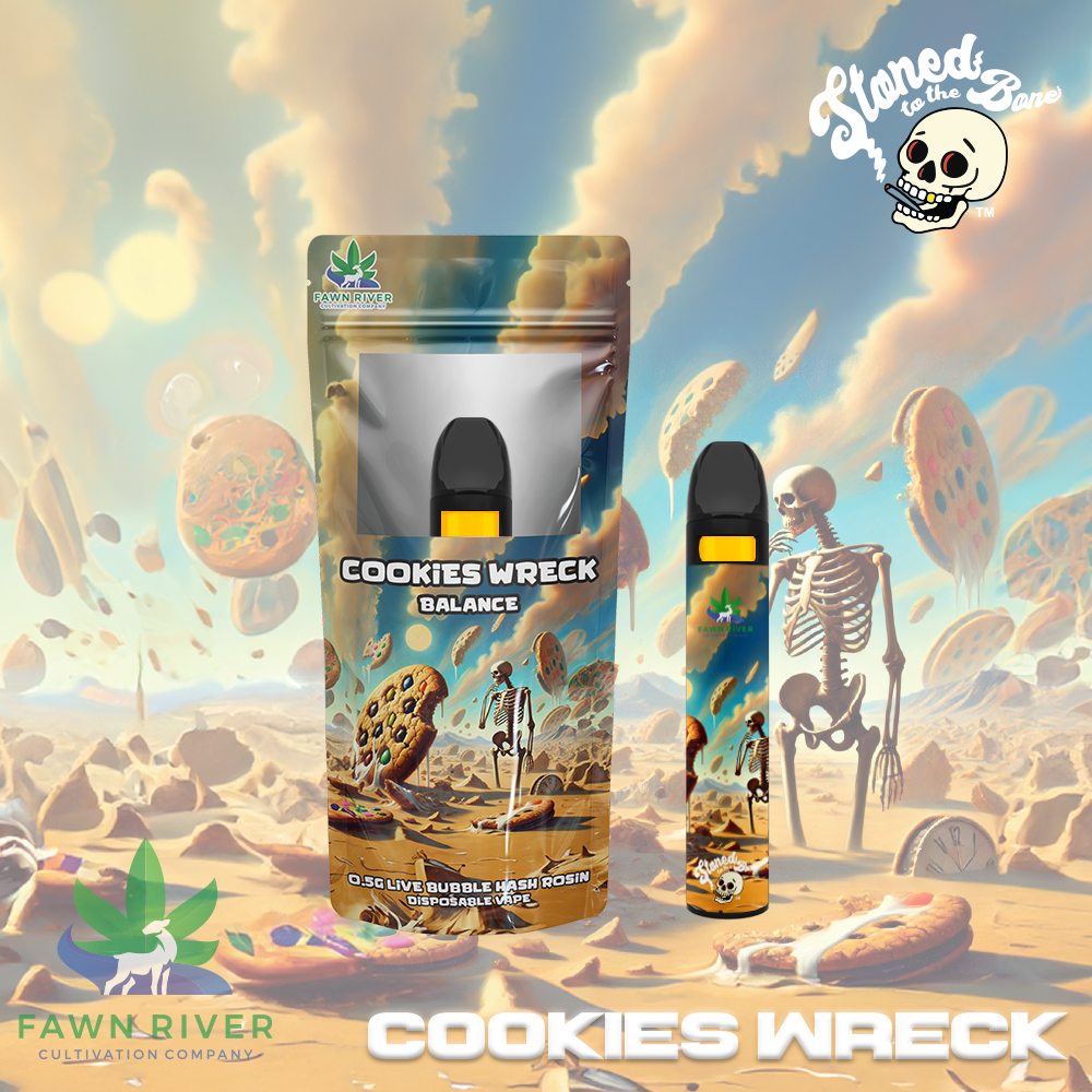 Photograph of product: Stoned to the Bone | Cookie Wreck | .5g Rosin Vape