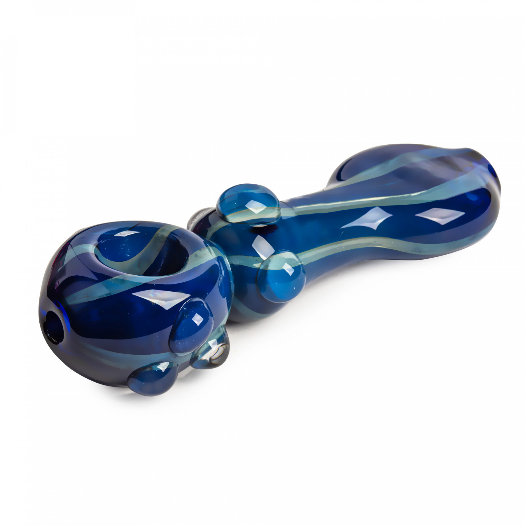 Photograph of product: Red Eye Glass 5" Middle Man Hand Pipe - blue