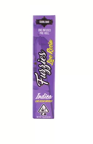 Photograph of product: Purple Rhino (I) Live Resin INFUSED PREROLL 1.5g - Fuzzies