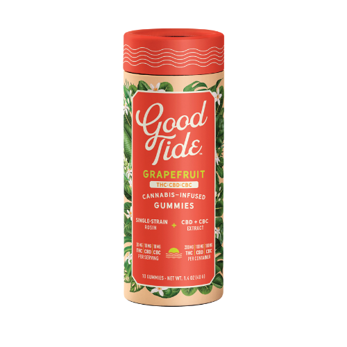Photograph of product: Good Tide by Wyld 200mg au chocolat Rosin Gummies Grapefruit