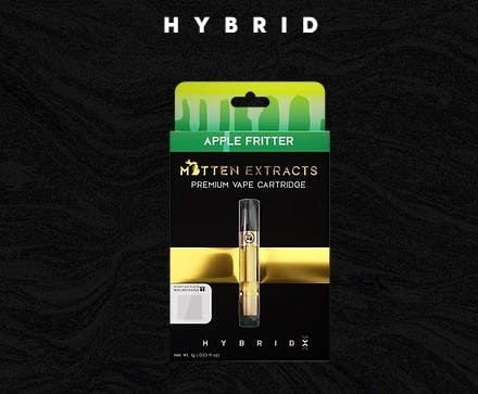 Photograph of product: Mitten Extracts | 1g Distillate Cartridge | Apple Fritter (Hybrid)