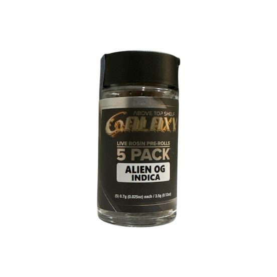 Photograph of product: Galaxy - Alien OG Live Rosin 5pk Prerolls - 