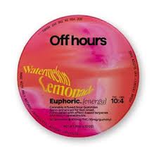 Photograph of product: Off Hours Fast-Acting Gummies "Euphoric" | 10:4 10pk (10mg) | Watermelon Lemonade