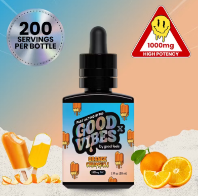 Photograph of product: Orange Creamsicle Fast-Acting Syrup 30ml (1000mg)
