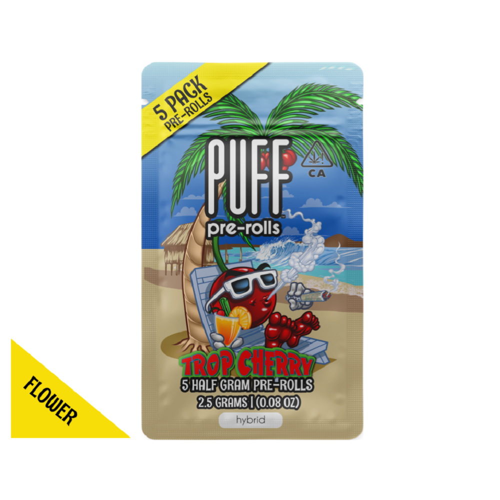 Photograph of product: PUFF | Trop Cherry - Hybrid - 5 pack prerolls | 2.5g