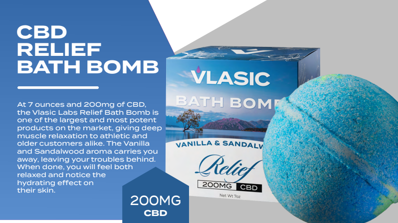 Photograph of product: Vlasic CBD Relief Bath Bomb 200mg