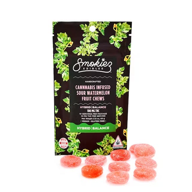 Photograph of product: Sour Watermelon | 100mg Fruit Chews