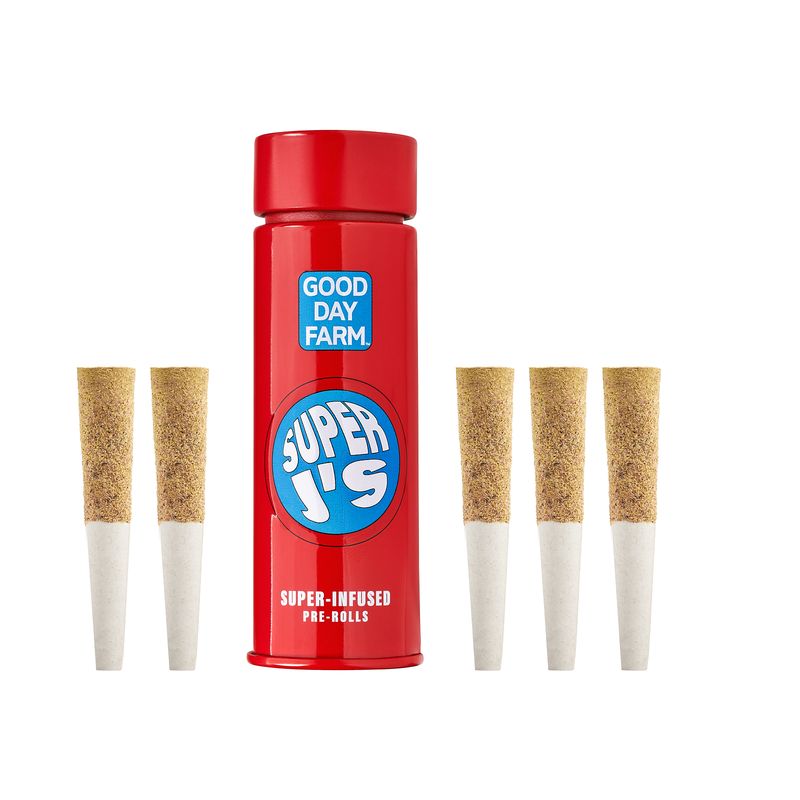 Photograph of product: GDF: Infused Pre-Roll Pack | Grapefruit x Cookies | Super J's 5pk