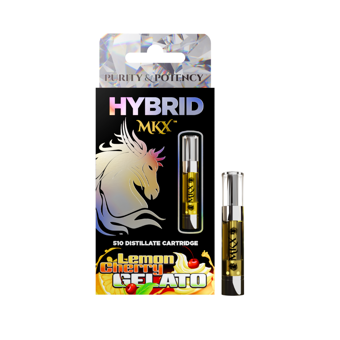 Photograph of product: MKX | Lemon Cherry Gelato | Vape Cart | 1g | Hybrid