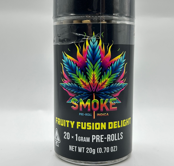Photograph of product: Smoke Fruity Fusion Delight Oui'd Preroll 20pk 20g