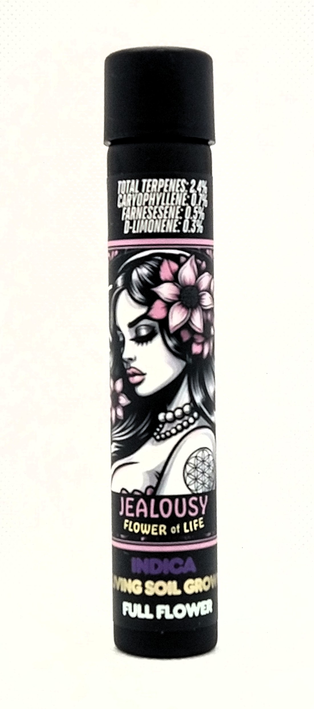 Photograph of product: Flower Of Life | Jealousy | Pre-roll Hybrid