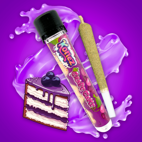 Photograph of product: KONEZ Grape Cake Infused Pre Roll 1.2g - 