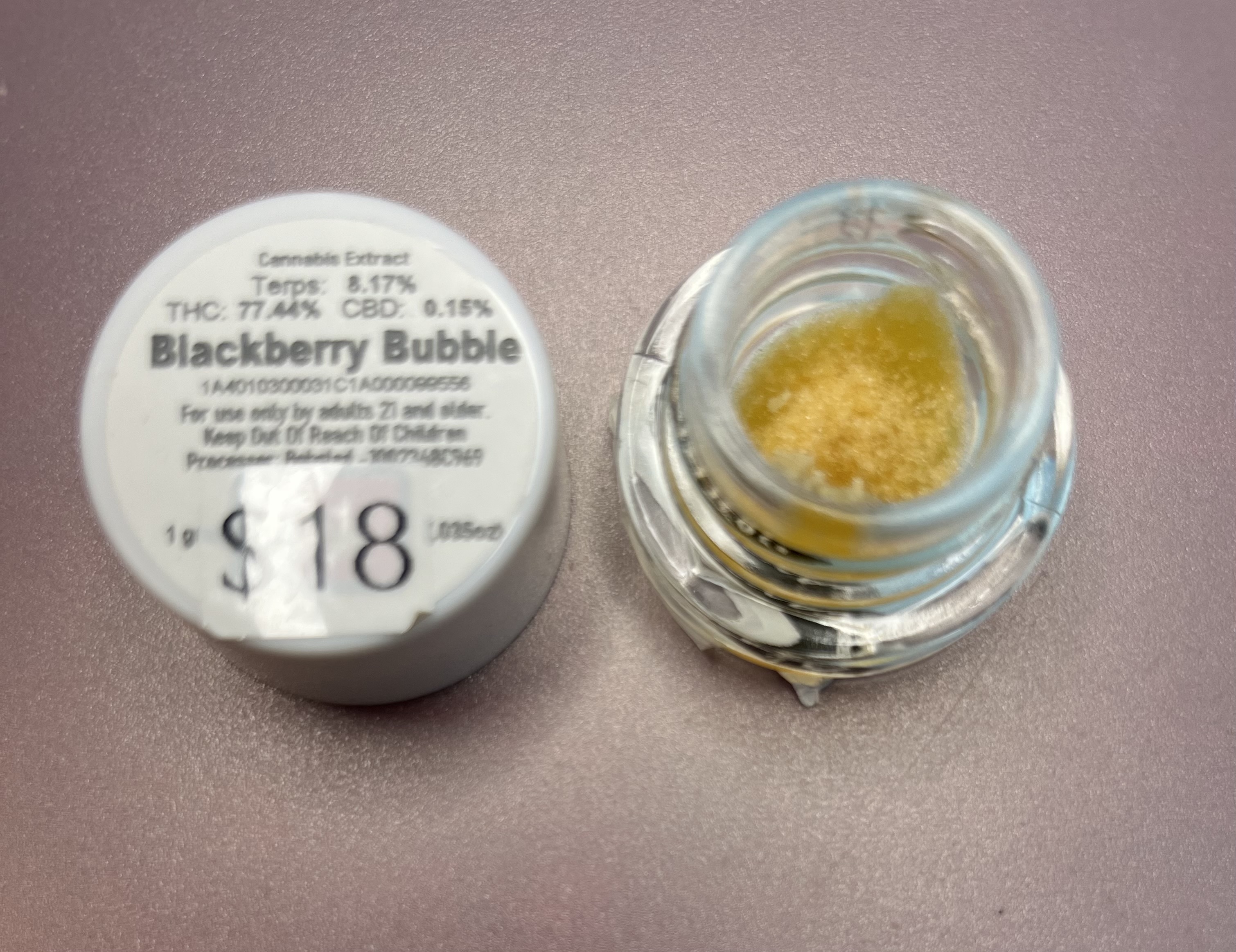 Photograph of product: Blackberry Bubble Cured Resin - Bobsled