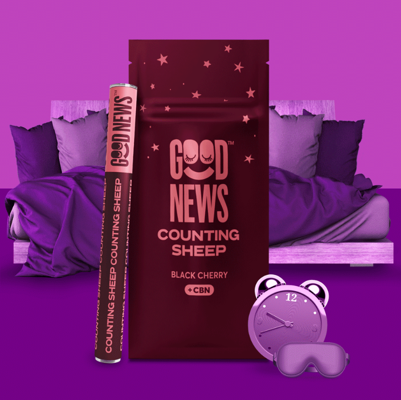 Photograph of Product: Counting Sheep (Black Cherry) 1:2 CBN:THC | Disposable Vape Pen