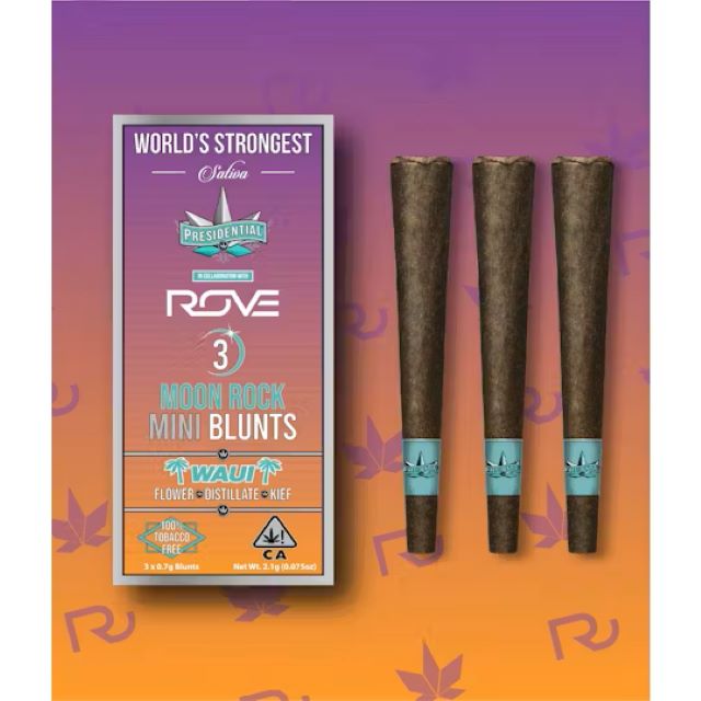 Photograph of product: PRESIDENTIAL | WAUI 3PK BLUNT - 2.1G PREROLL