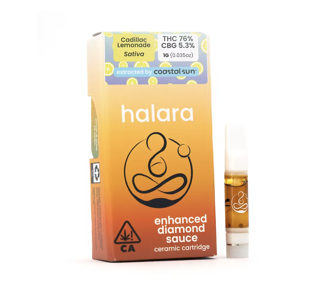 Photograph of Product: Cadillac Lemonade (S) ENHANCED DIAMOND Sauce CARTRIDGE 1g - Halara