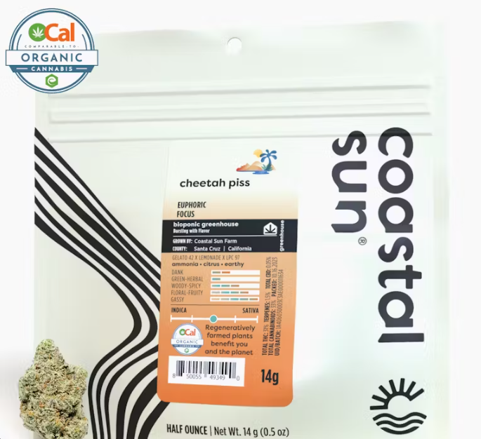 Photograph of product: Coastal Sun Greenhouse 14g Half Ounce - Moroccan Peaches (H)