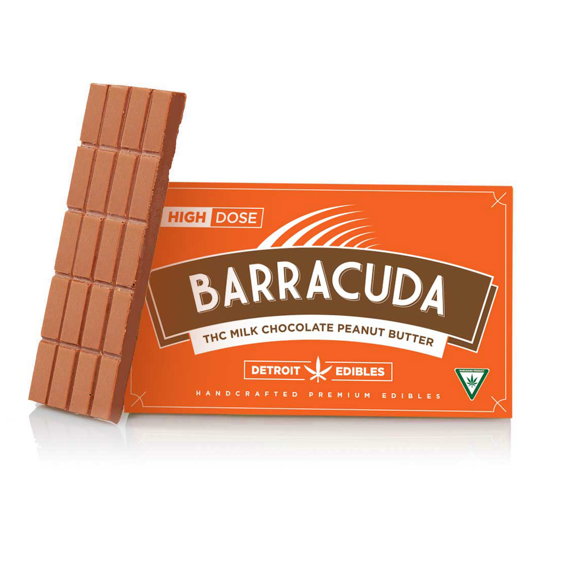 Photograph of product: Barracuda - Peanut Butter Chocolate Bar 200mg