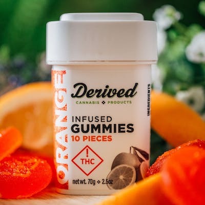 Photograph of product: Derived Gummies - Orange (S) 100mg TH-oui