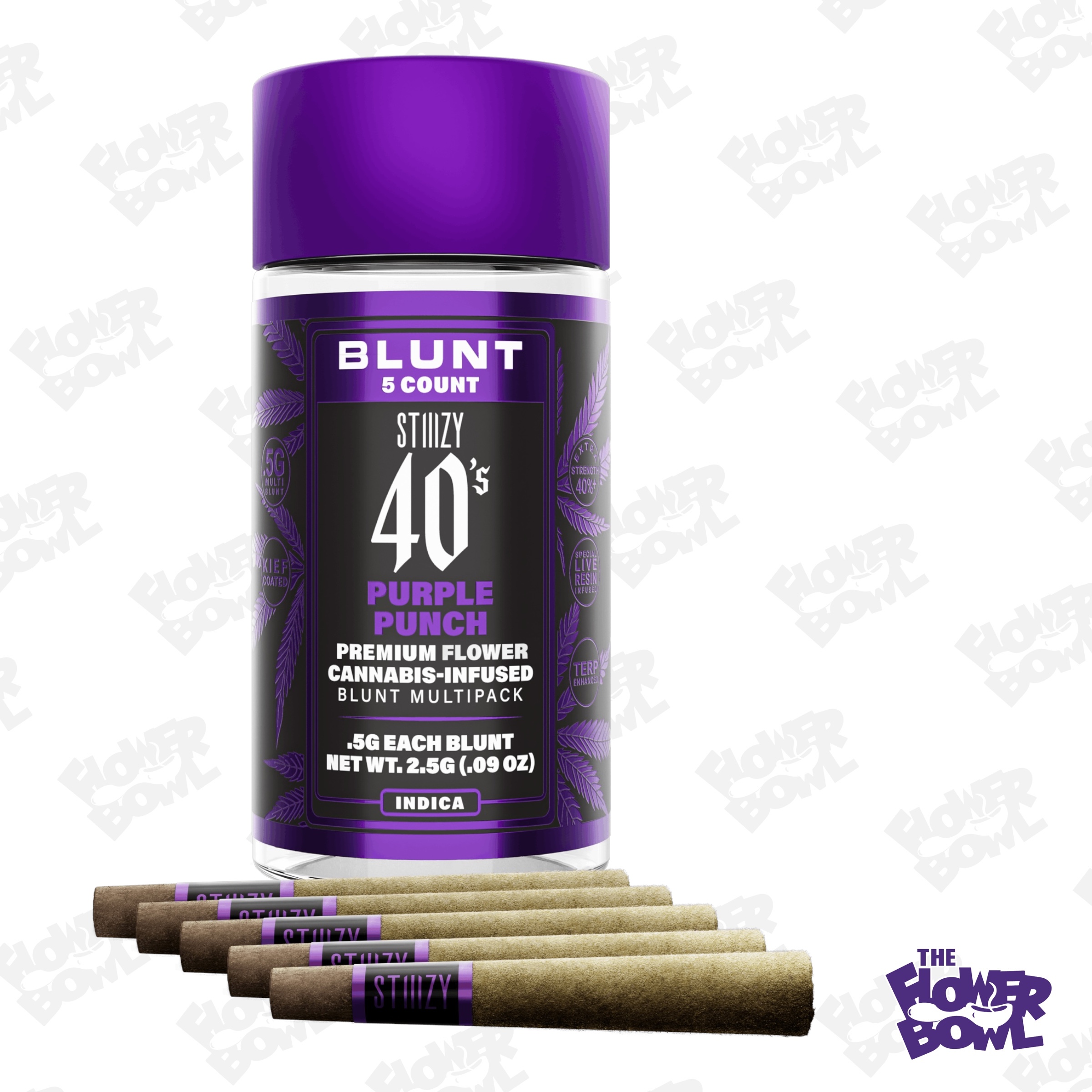 Photograph of product: AU Stiiizy: Purple Punch (I) 5 Pack Infused Blunts (5 X