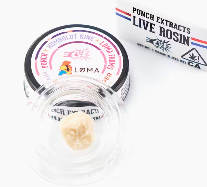 Photograph of product: Punch Extracts Hive Burger Tier 1 Live Rosin 1g