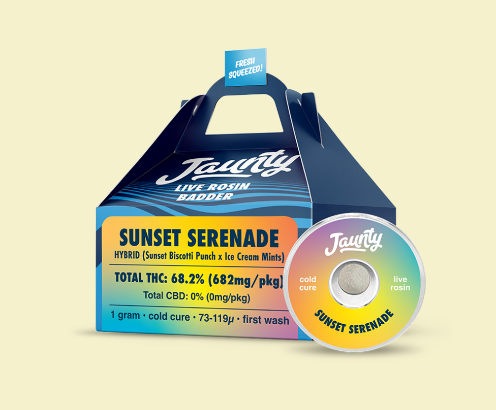 Photograph of product: Concentrate | Jaunty | Sunset Serenade Live Rosin