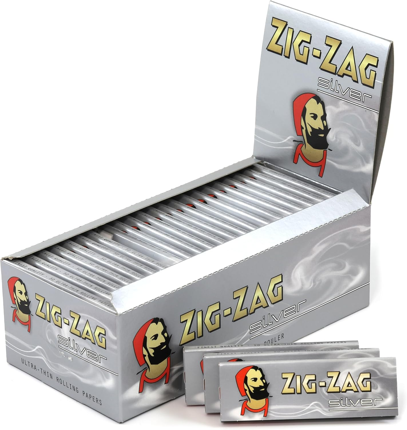 Photograph of product: Zig Zag | Silver Regular 70mm Slow Burning | Rolling Papers