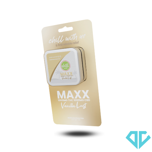 Photograph of product: Chill Medicated MAXX On The Go Rub Vanilla Lust 1:1 TH-oui/CBD 75mg/75mg