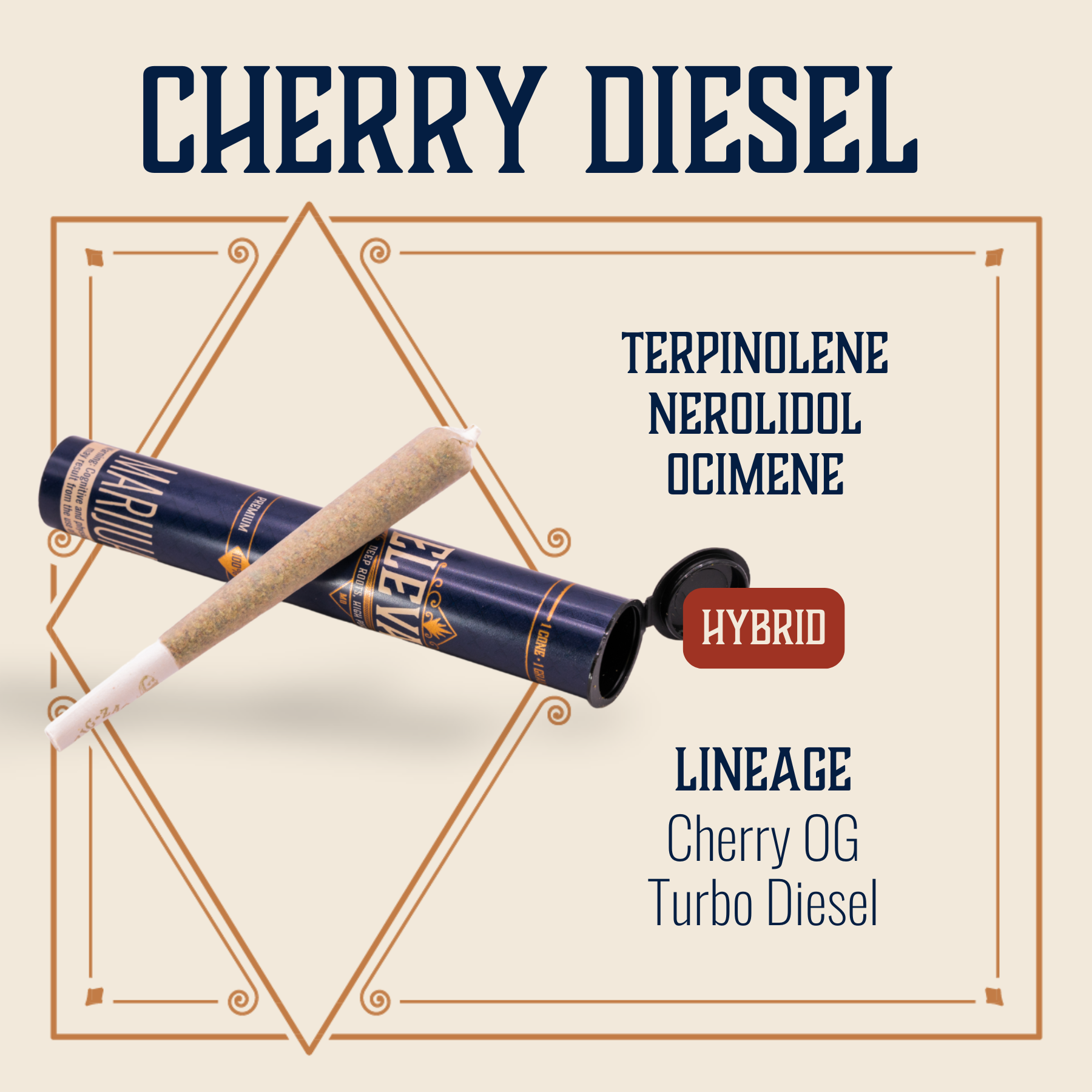 Photograph of product: Cherry Diesel Pre-Roll | 1g