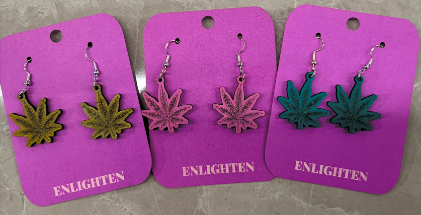 Photograph of product: Oui'd Leaf Earrings