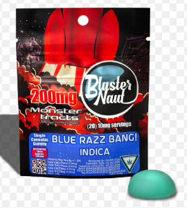 Photograph of product: Blaster Naut - Blue Razz Bang! - 200mg Single Gummy