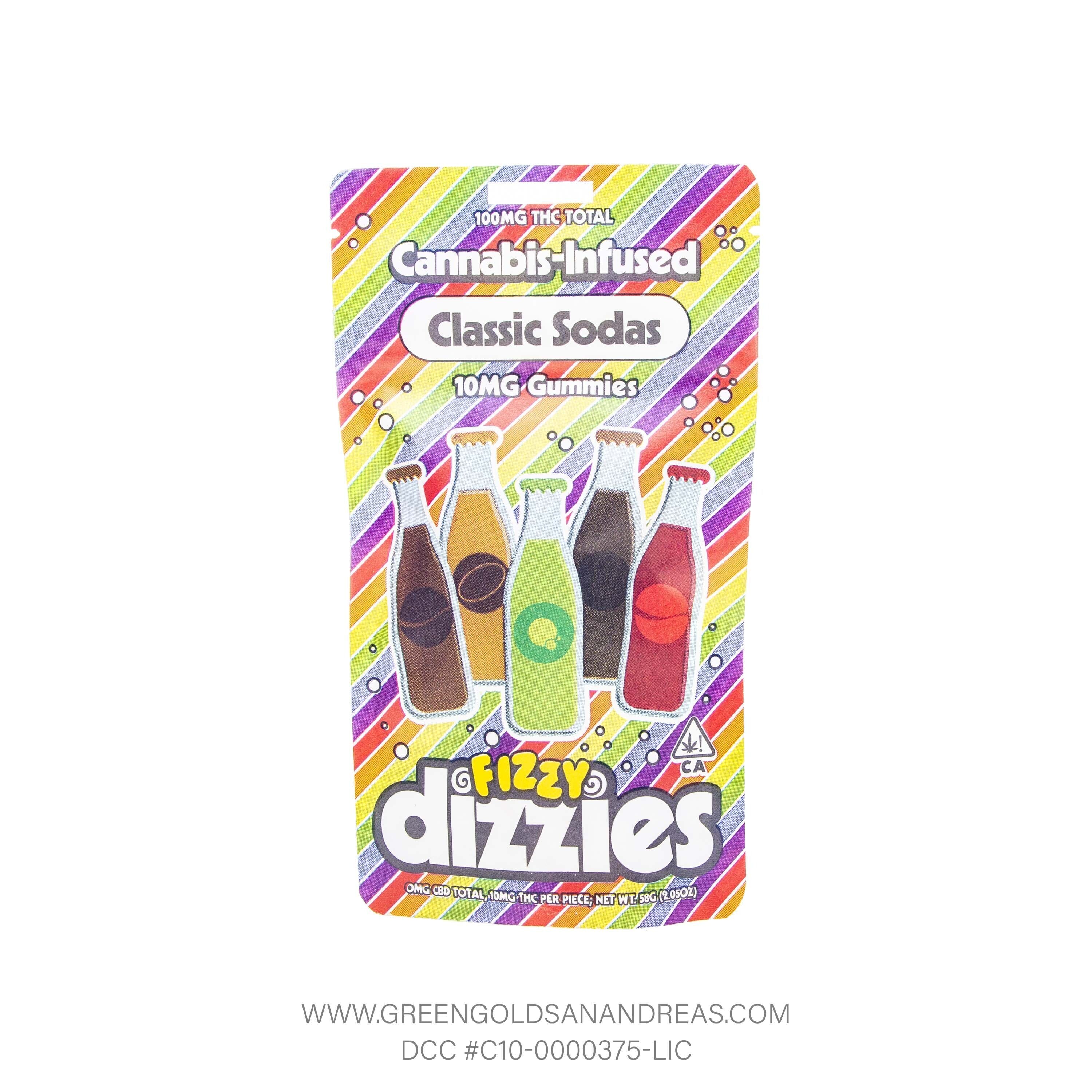 Photograph of product: Dizzies | Classic Sodas Gummies (100mg TH-oui)