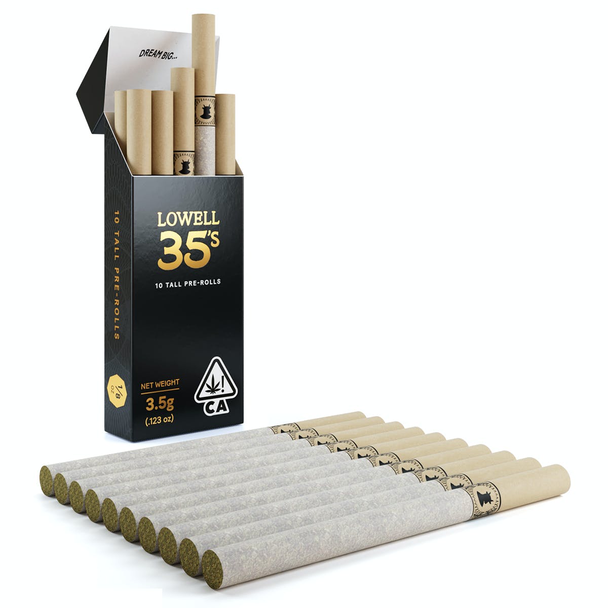 Photograph of product: LOWELL 35'S | DREAMWEAVER (I) | 10 PK PREROLLS