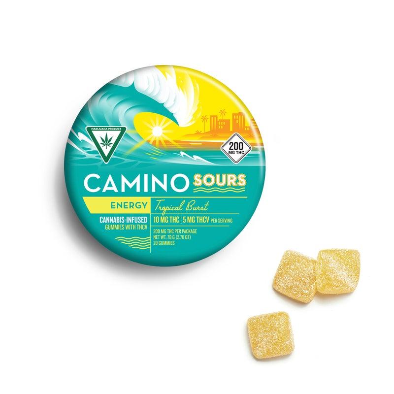 Photograph of product: Camino | Sour Gummies | Energy | Tropical Burst | 200mg