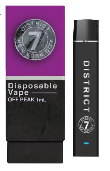 Photograph of product: D7 Granddaddy Purple 1G Disposable Vape