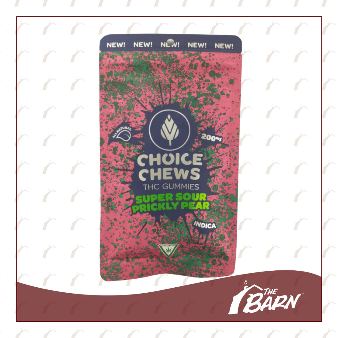 Photograph of product: Choice 200mg Gummies - (I) Super Sour Prickly Pear - REC