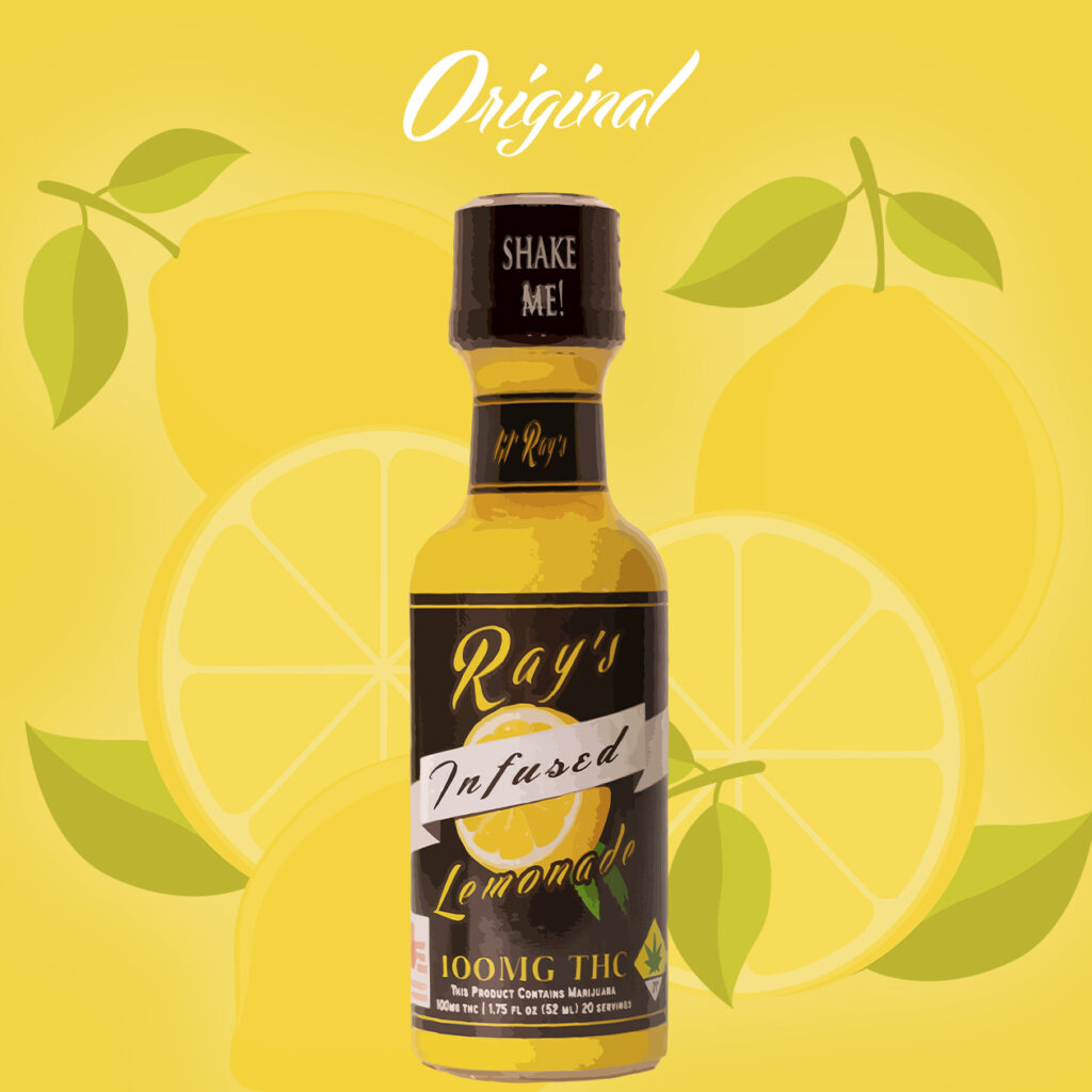Photograph of product: lil' Rays | Original  Lemonade | 1.75 fl oz Shot | DOH | 100mg TH-oui