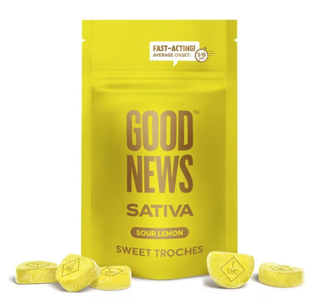 Photograph of product: Sour Lemon | 5mg Fast Acting Troches | 20pk