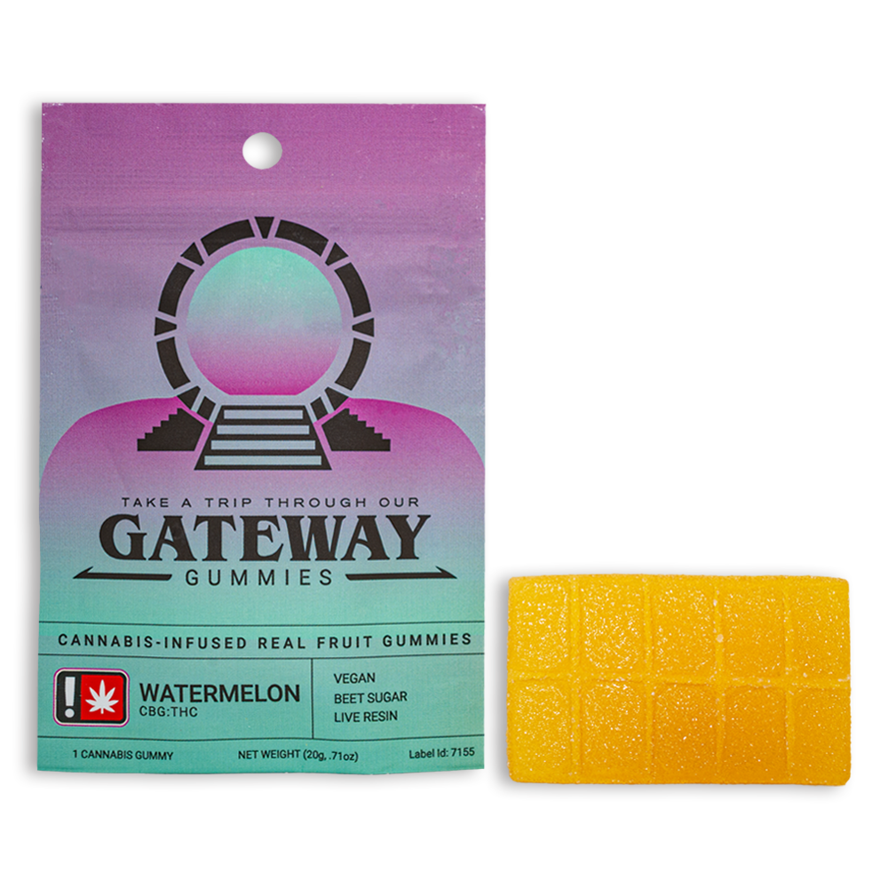 Photograph of product: Watermelon Gummy Single CBG 1:1 100MG