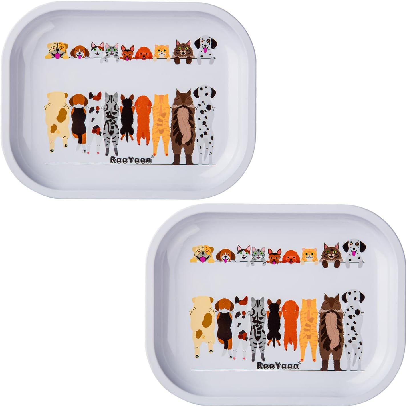 Photograph of product: Dog Pattern Decorative Tray Small Size - 7" x 5.5"