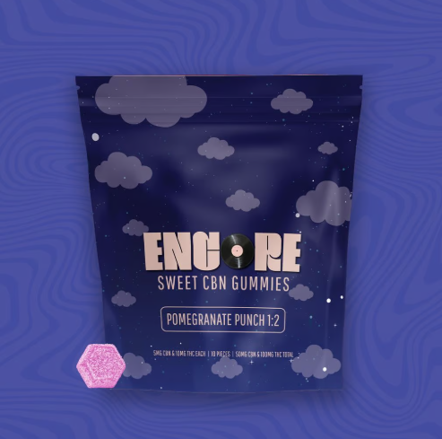 Photograph of product: Encore | Pomegranate Punch | 10pk (1:2 CBN:TH-oui)